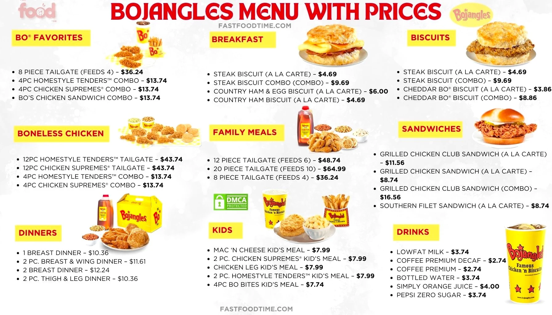 Bojangles Menu With Prices