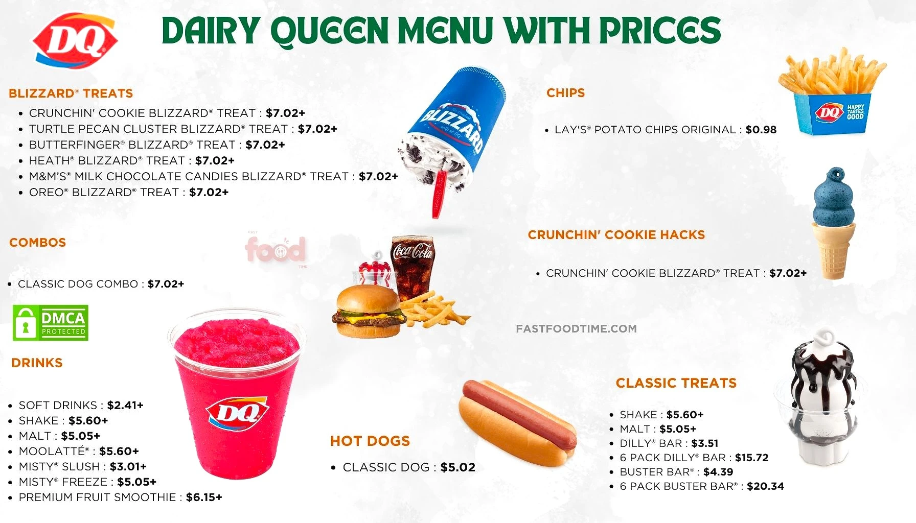Dairy Queen Menu With Prices