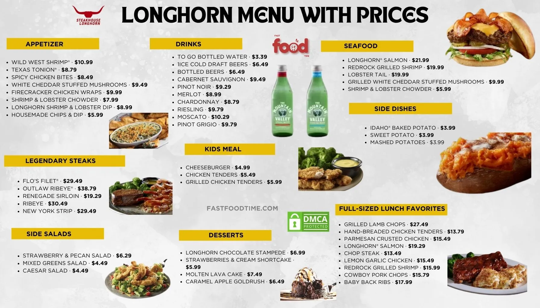 Longhorn Menu With Prices