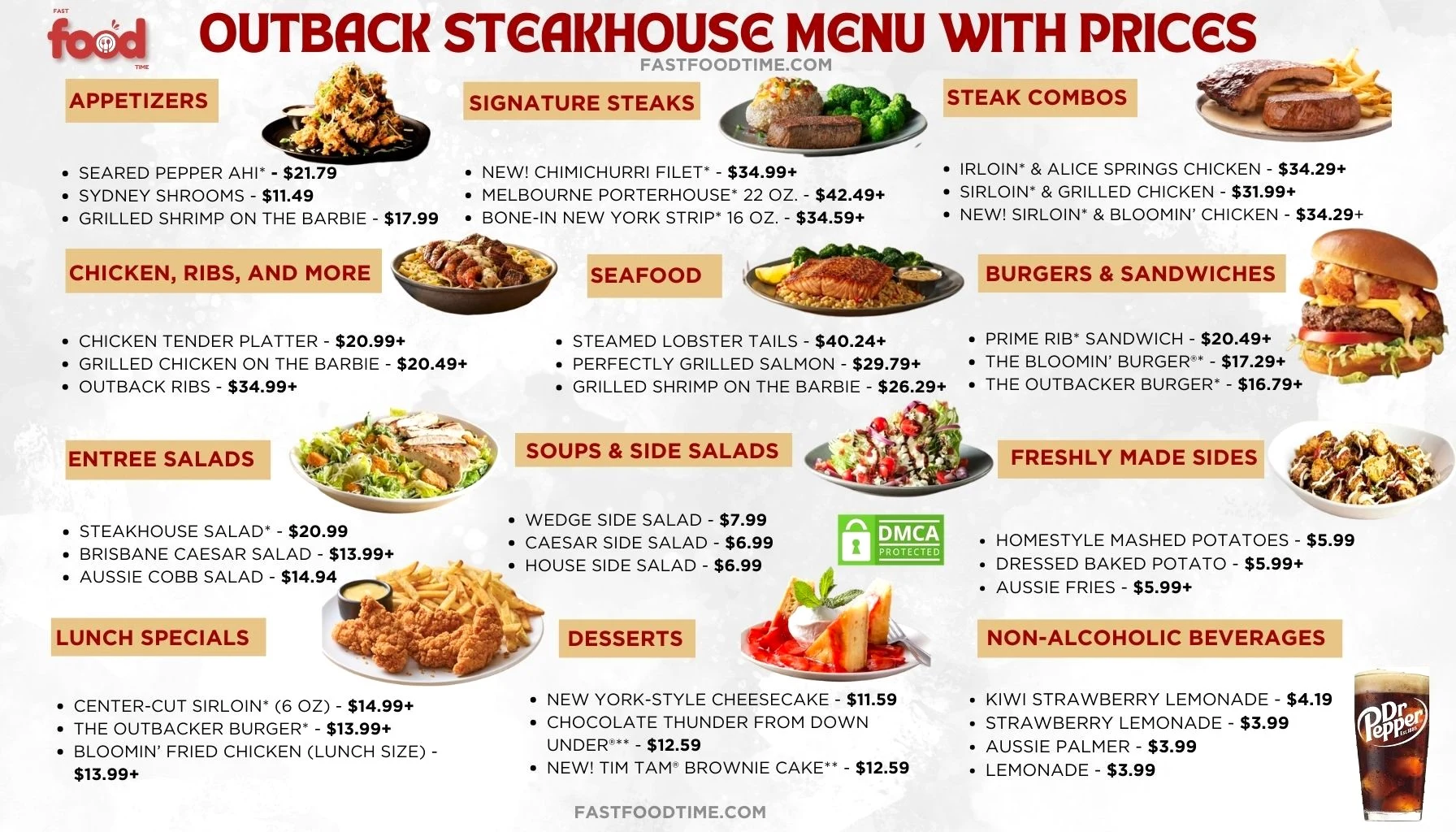 Outback Steakhouse Menu With Prices