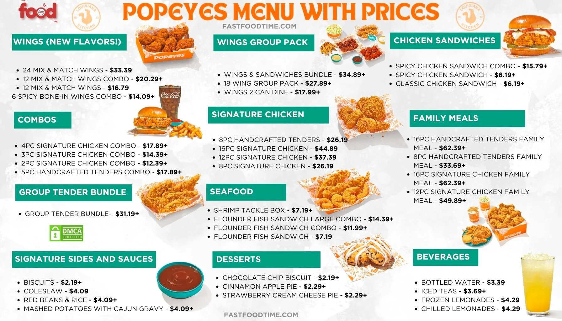Popeyes Menu With Prices