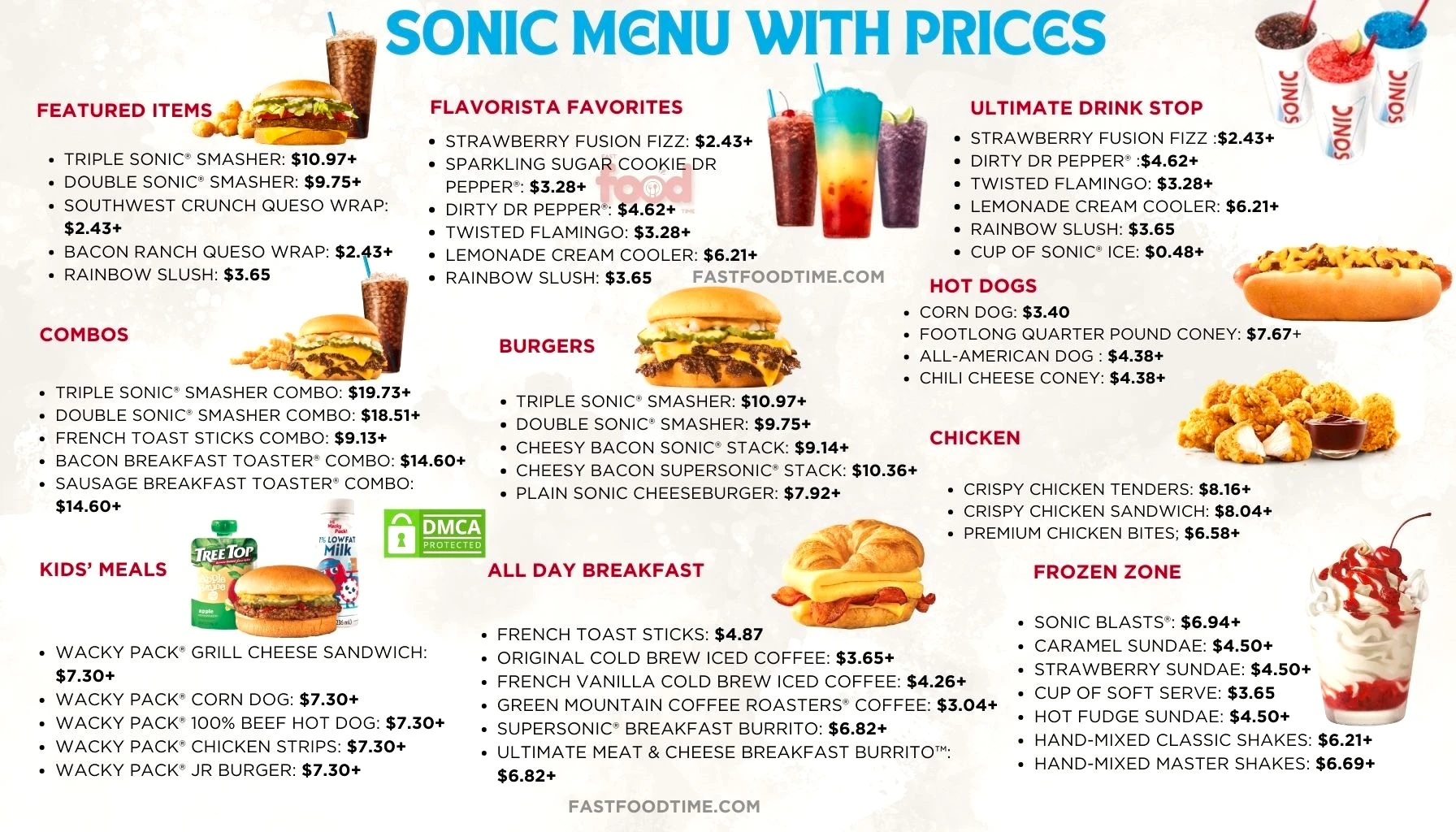 Sonic Menu With Prices