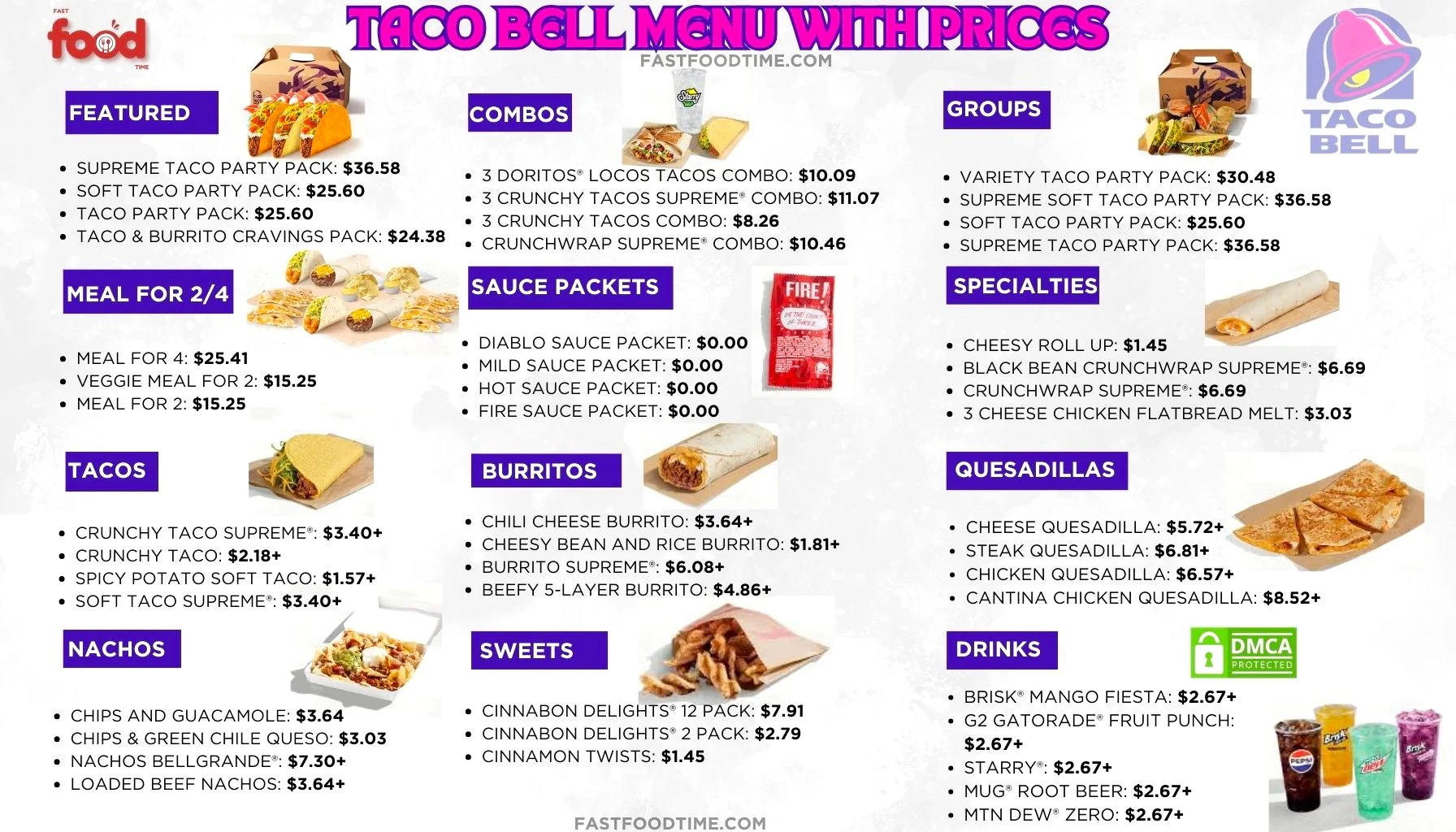 Taco Bell Menu With Prices