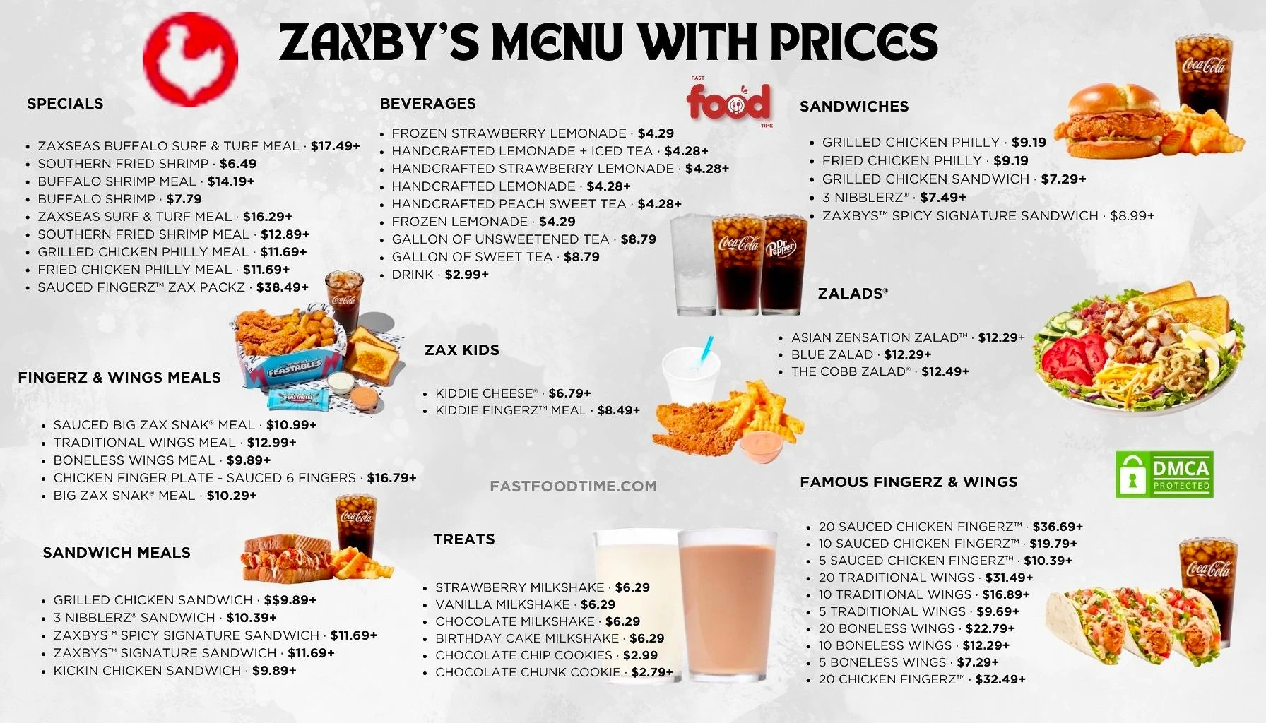 Zaxby's menu With Prices