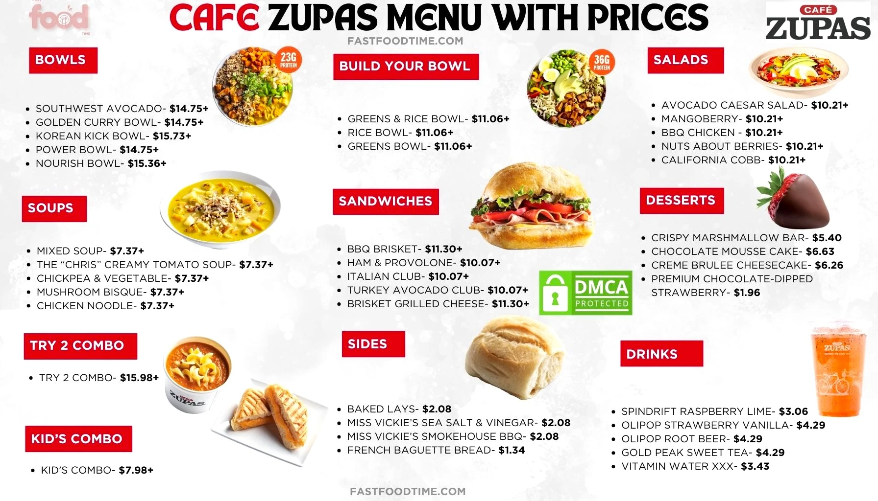 Cafe Zupas Menu With Prices