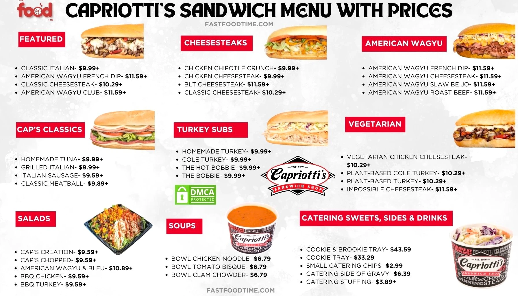 Capriotti's Sandwich Menu With Prices