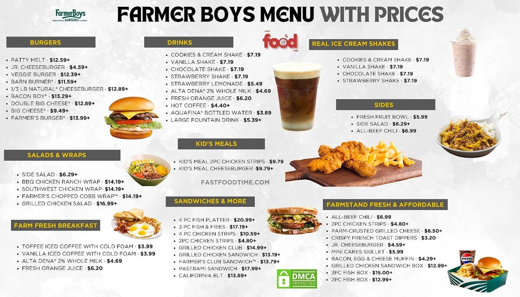 Farmer Boys Menu With Prices