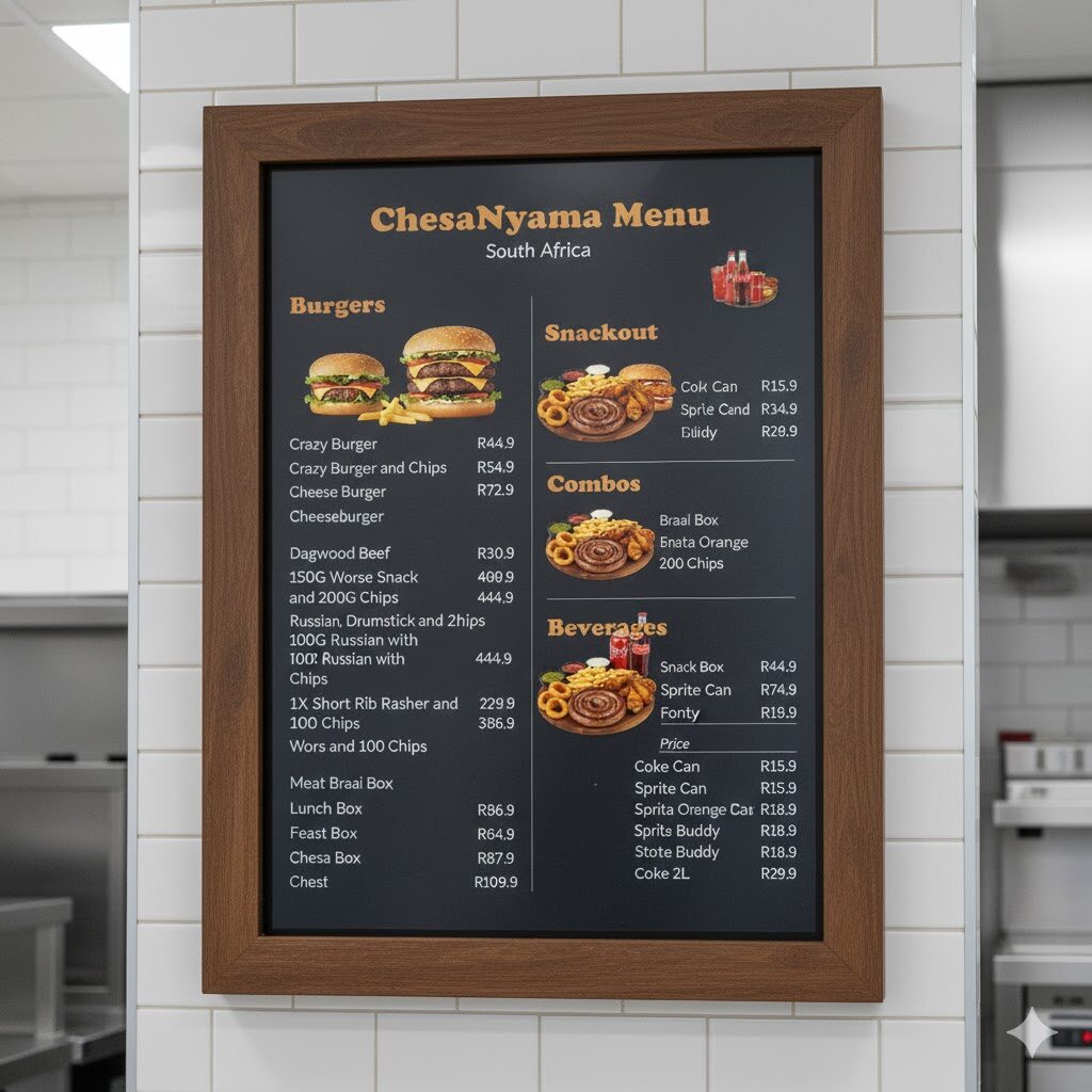 ChesaNyama Menu With Prices