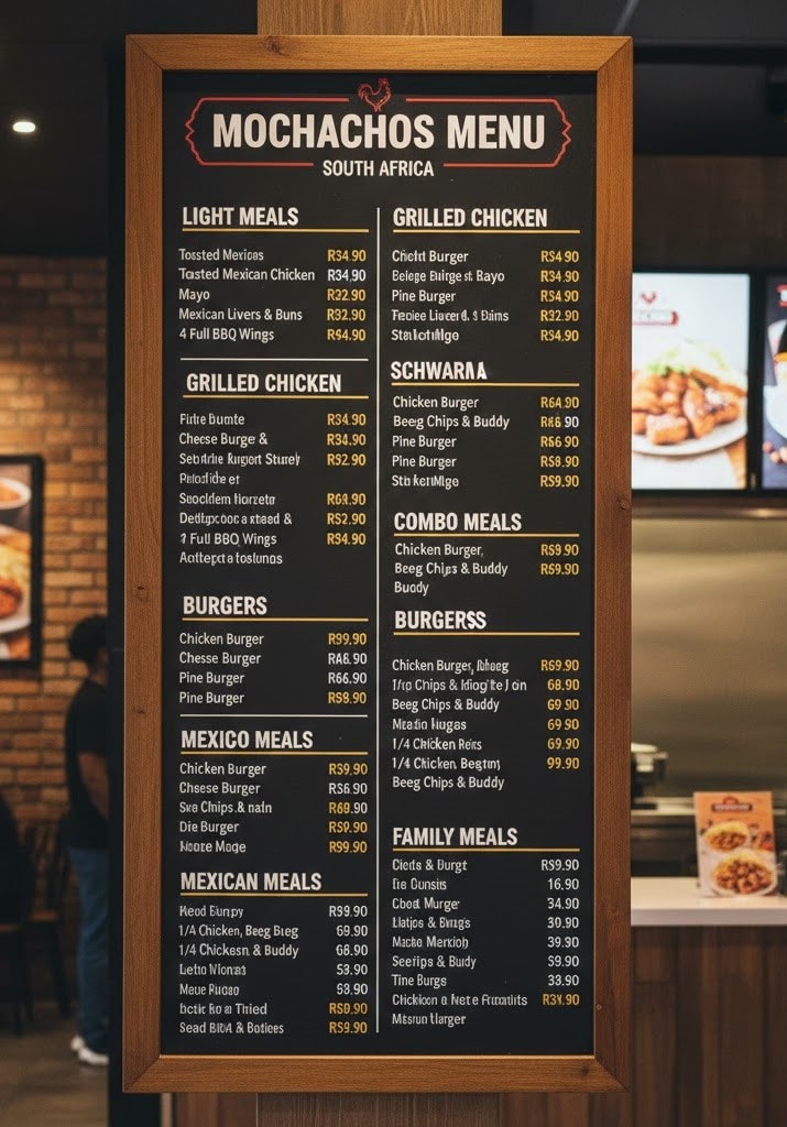 Mochachos Menu With Prices