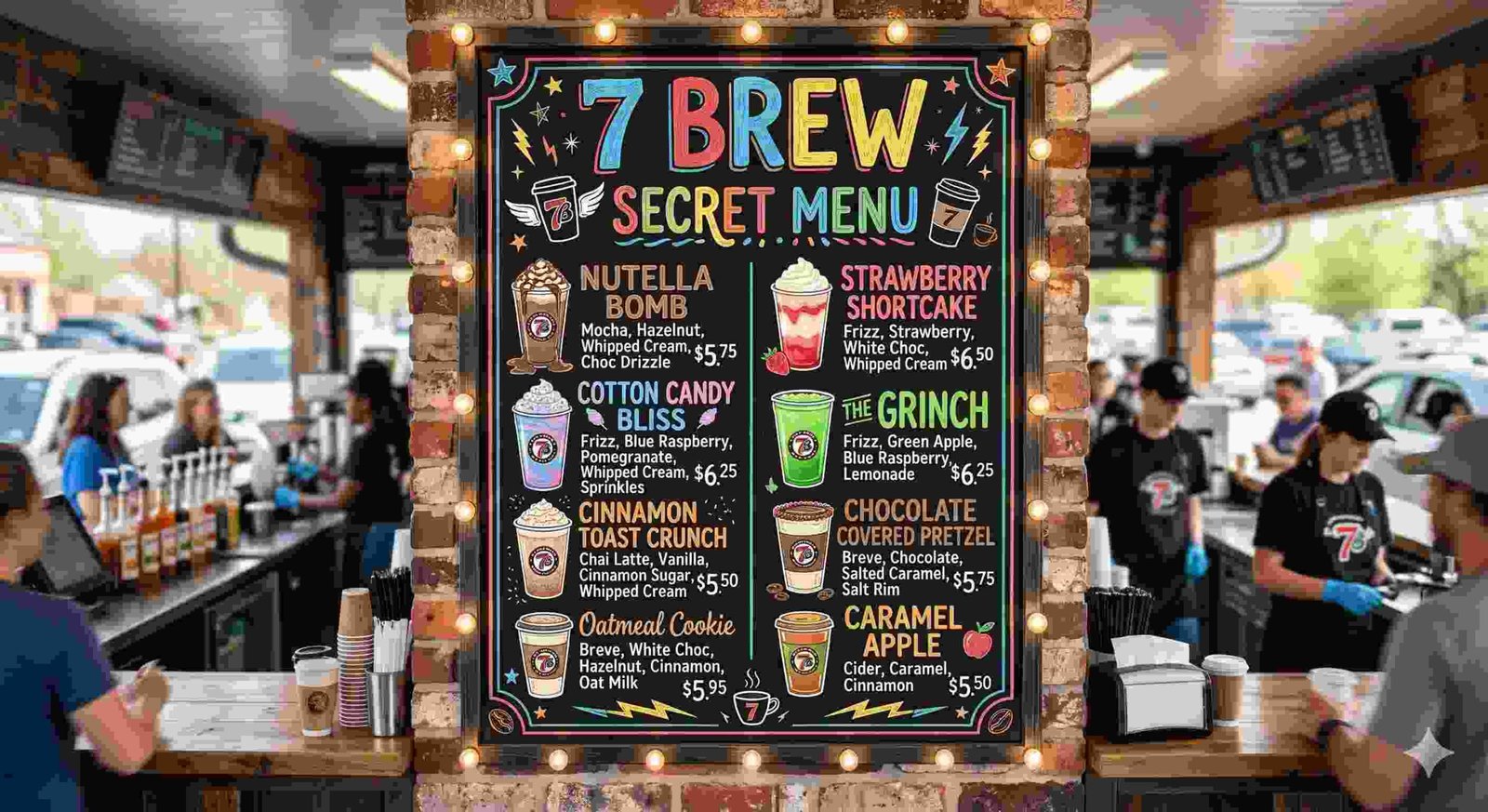 7 Brew Secret Menu with prices