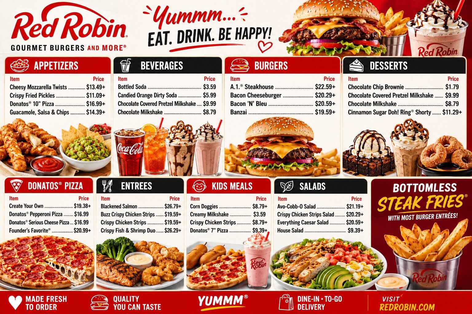 Red Robin Menu