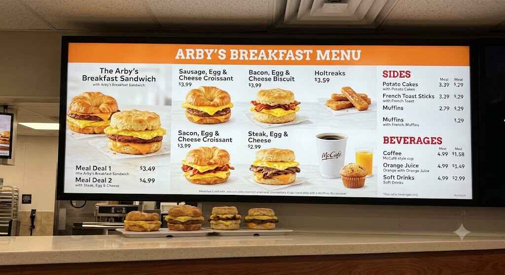 Arby's Breakfast Menu with Prices