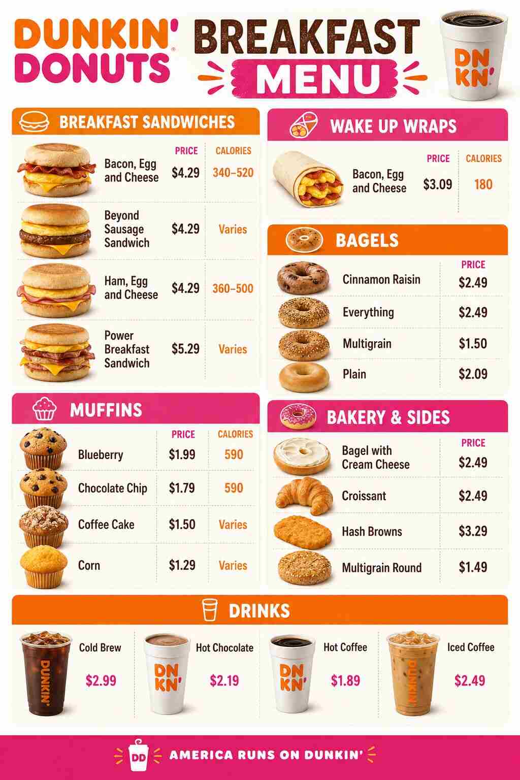 Dunkin Donuts Breakfast